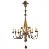 12-Light Gilt Metal Chandelier