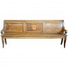 Light Walnut and Inlaid Hall Bench