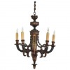 Carved Giltwood and Painted 5-Light Chandelier