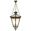 Green Painted Tole 3-Light Hanging Lantern