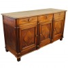 Buffet in Walnut with Paneled Doors and Drawers 