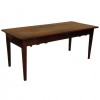 Provincial Pinewood and Walnut 2-Drawer Table