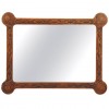 Carved Pinewood Tramp Art Frame/Mirror