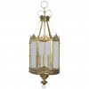 Hexagonal Brass Hanging Lantern