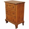 Provincial Walnut 3-Drawer Commodino with Hidden Kneeler