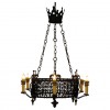 Wrought Iron 6-Arm Chandelier