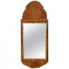 Shaped Walnut and Giltwood Mirror