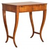 Walnut 1-Drawer Lyre Shaped Writing Table