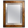 Walnut and Ebonized Mirror