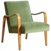 Maplewood and Upholstered Armchair