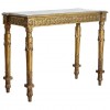 Carved Giltwood and Faux Marble Painted Console Table