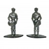 Extraordinary Pair of Acid Etched Steel Soldier Models