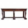 Large Carved Walnut Console Table