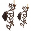 Pair of Metal and Giltwood 1-Light Wall Sconces