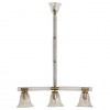 Cast and Blown Glass 3-Light Chandelier