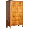 Tall 6-Drawer Chest in Light Walnut Veneer