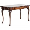 Walnut and Mixed Veneer 1-Drawer Console Table