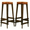 Pair of Chestnut High Stools