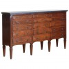 Walnut and Slate-Top 15-Drawer Pharmacy Cabinet