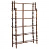 Tall Turned Walnut Etagere