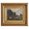 Oil on Canvas, Cows Grazing at River