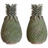 Large Pair of Faded Turquoise Glazed Terra Cotta Pineapple Urns