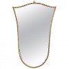 Cast Brass Shield-Form Mirror
