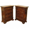 Pair of Very Shallow Walnut Commodinis