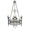 Wrought Iron 12-Light Chandelier
