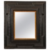 Ebonized and Giltwood Guilloche Mirror