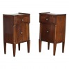 Pair of Walnut Bedside Cabinets