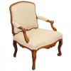 Carved Walnut Fauteuil