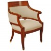 Walnut and Upholstered Bergere