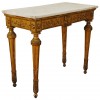 Carved Giltwood Console Table with Marble Top
