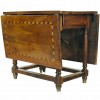 Walnut and Inlaid Drop-Leaf Table