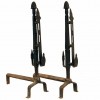 Pair of Large  "Bugatti" Andirons