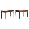 Pair of Walnut 1-Drawer Console Tables