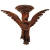 Carved Walnut Eagle Wall Bracket