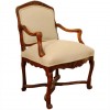 Carved Walnut Fauteuil