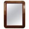 Veneered Walnut and Rosewood Mirror