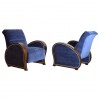 Pair of Velvet Upholstered Club Chairs