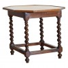 Walnut Octagonal 1-Drawer Table