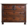 Carved Walnut 4-Drawer Commode