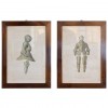 Pair Framed French Lithographs, Spanish Armor, Leon Auguste Asselineau