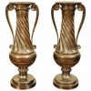 Pair of G. Tosi Silver Plated Handled Vases