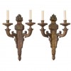 Pair of Giltwood 2-Arm Wall Sconces