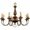 Formerly Gilt Brass 8-Arm Chandelier