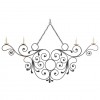Wrought Iron 4-Light Horizontal Chandelier