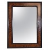 Burl Walnut and Ebonized Wall Mirror
