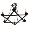 Wrought Iron Hexagram 6-Light Chandelier